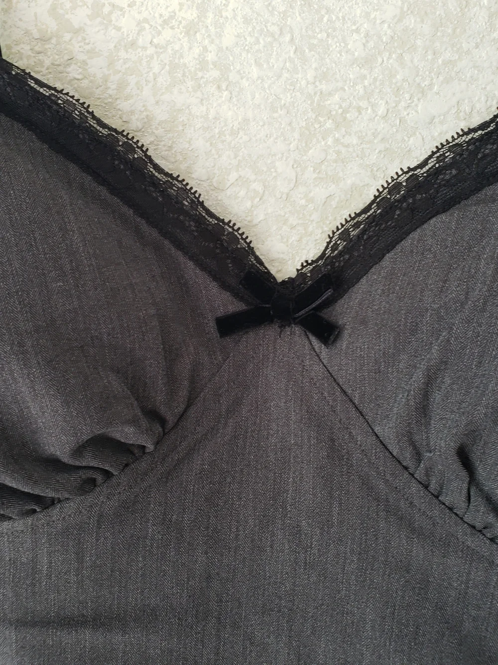 No Boundaries Women's Lace-Trim Charcoal Camisole XL‎ Festival Layer Confident